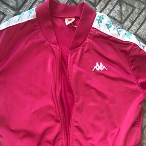 222 Banda Asber Track Jacket- Fuchsia White